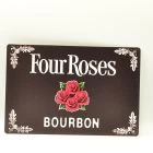 Four Roses Bourbon Whiskey Metal Wall Plaque