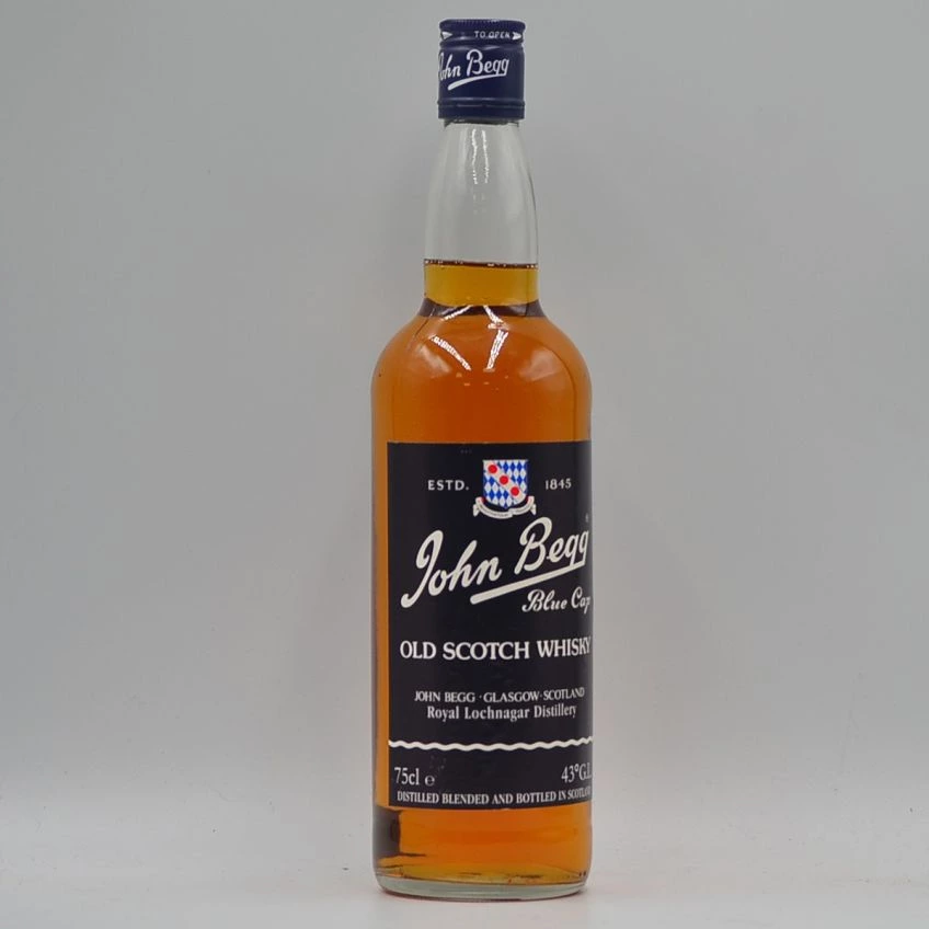 Royal Lochnagar Highland Whisky John Begg Blue Cap 1980s 43%