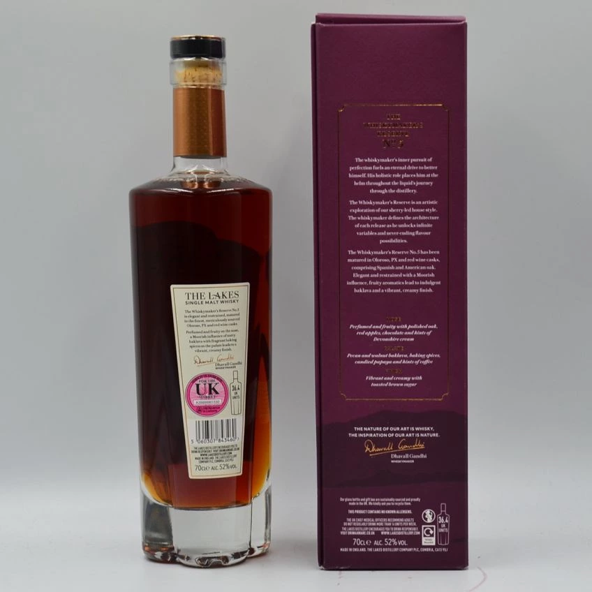 Lakes Whiskymaker's Reserve No.5 Single Malt Whisky 52%