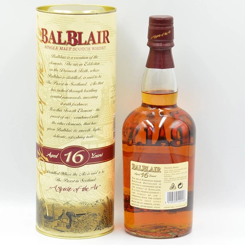 Balblair 16 Year Old Highland Single Malt Whisky 40%