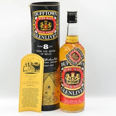 Dufftown Glenlivet 8 Year Old Speyside Malt Whisky 1980s
