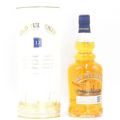 Old Pulteney 12 Year Old Glass Print Label