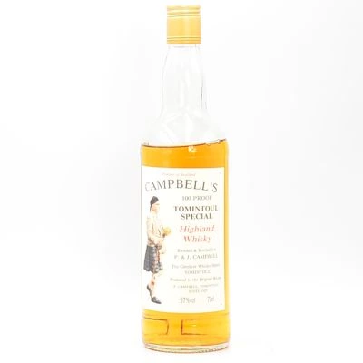 Campbell's Tomintoul Special 100 Proof 1990s