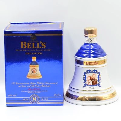 Bell's Whisky Decanter 8 Year Old 50th Golden Wedding Anniversary