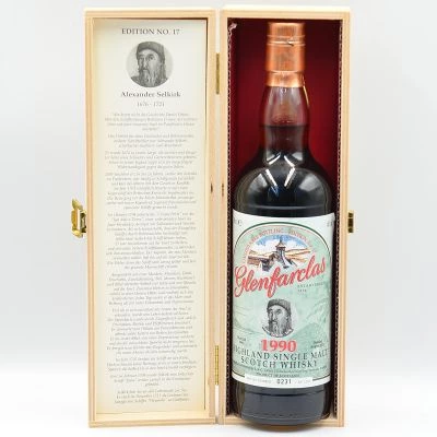 Glenfarclas 1990 Highland Whisky The Spirit Of Independence  Edition No.17 - Alexander Selkirk