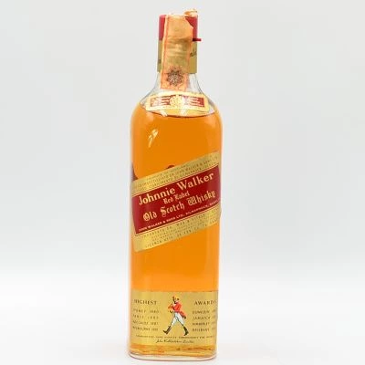 Johnnie Walker Scotch Whisky Red Label Wax & Vitale Italian Import 1970s 