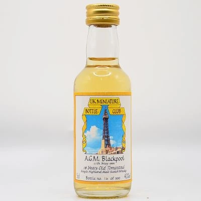 Tomintoul A G M Blackpool 18 Year Old 5cl Miniature