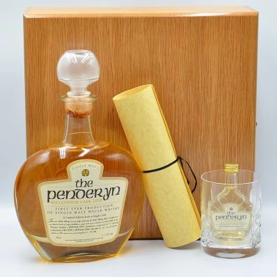 Penderyn Single Malt Welsh Whisky Millennium 2000 Decanter 70cl + 5cl