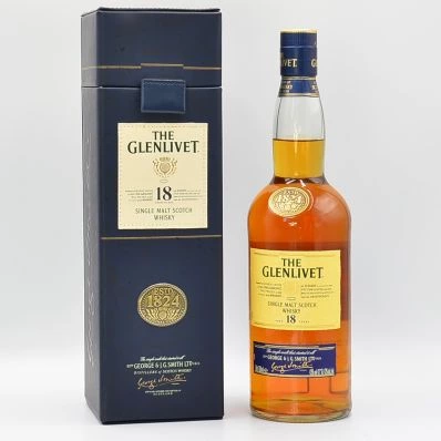 Glenlivet 18 Year Old Speyside Malt Whisky in Leather Case