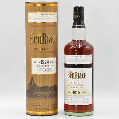 Benriach 30 Year Old Malt Whisky 1976 Richly Peated Single Cask