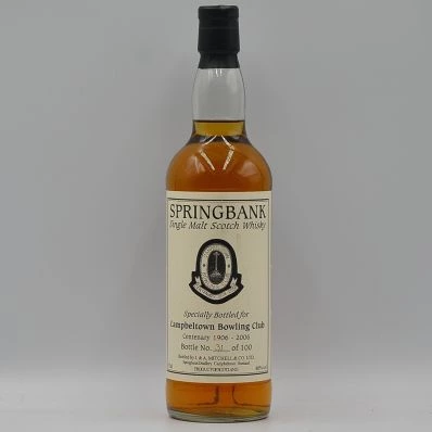 Springbank Selected For Campbeltown Bowling Club Centenary 1906-2006