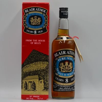Blair Athol 8 Years Old Pure Malt (1980s Old Style Bottling) 75cl