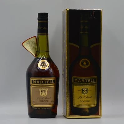 Martell 3 Star VS Cognac Bottle on Box 1980s