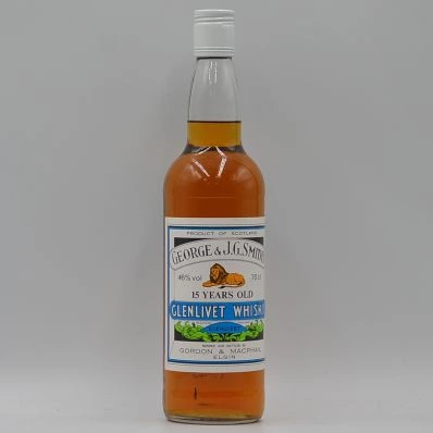 Glenlivet 15 Year Old Malt Whisky Blue Label George & J.G. Smith's 1990s