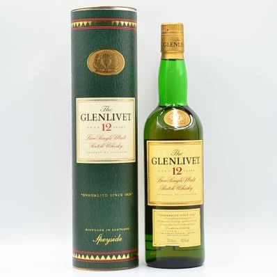 Glenlivet 12 Year Old Single Malt Whisky Green Tube 2000s