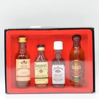 Assorted Miniatures - Jim Beam, Teachers and Grants 4 x 5cl