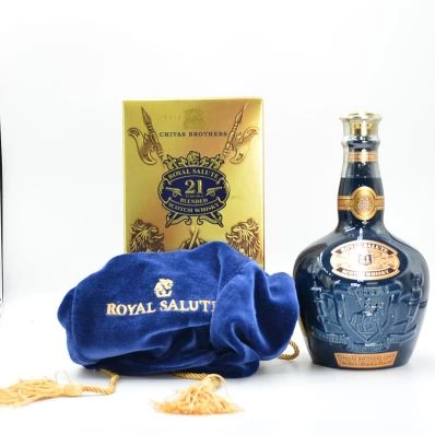 Chivas Royal Salute 21 Year Old Scotch Sapphire Flagon 2010s