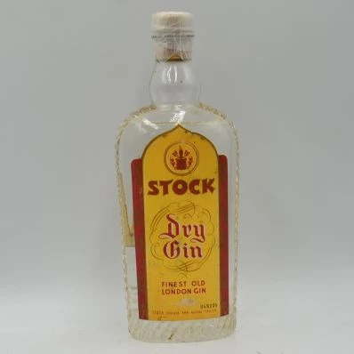 Stock Yellow Label Dry Gin Bottled 1950s