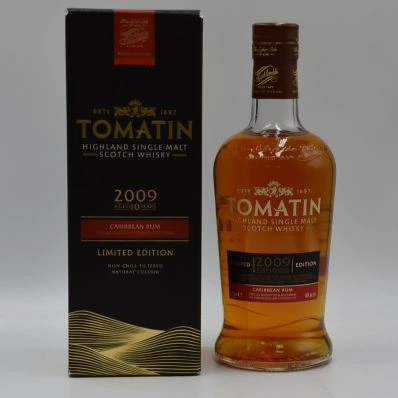 Tomatin 10 Year Old Highland Whisky Caribbean Rum Cask Finish 2009