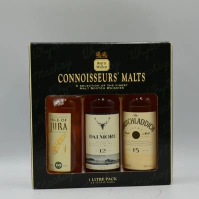 Bruichladdich, Dalmore & Jura 1990s Connoisseurs Malt Gift Set 3 x 33cl