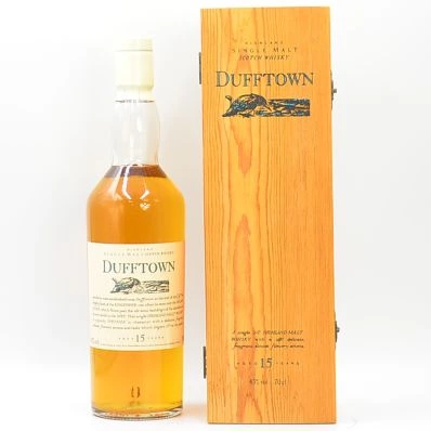 Dufftown 15 Year Old Malt Whisky Flora & Fauna White Cap in Wooden Box 