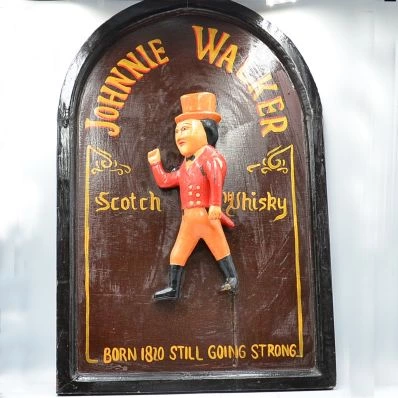 Johnnie Walker Wooden Bar Sign