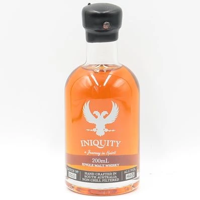 Iniquity Australian Single Malt Whisky  Batch No. 010 Tinn Shed 20cl
