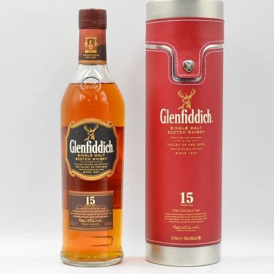 Glenfiddich 15 Year Old Malt Whisky The Solera Vat in Leather Tube