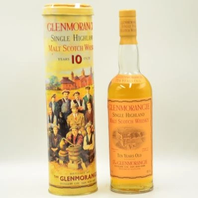 Glenmorangie 10 Year Old Highland Whisky Sixteen Men Of Tain Tin 1990s