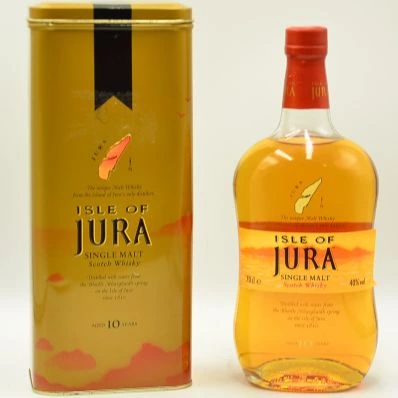 Jura 10 Year Old Island Malt Whisky Tin Tube 1990s