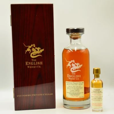 The English Whisky Co 2007 Founders Private Cellar Cask 0859 With Matching 5cl