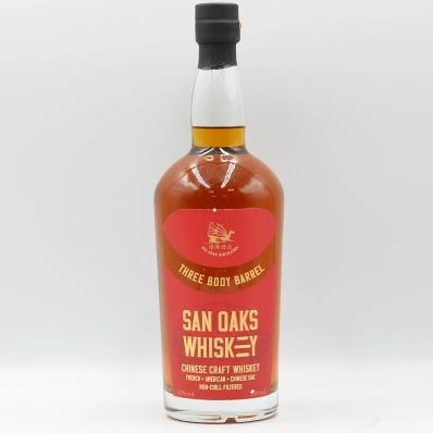 San Oaks Chinese Whiskey Three Body Barrel Red Label