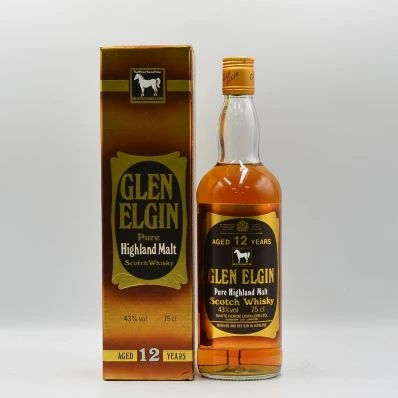 Glen Elgin 12 Year Old Pure Malt Whisky White Horse 1980s