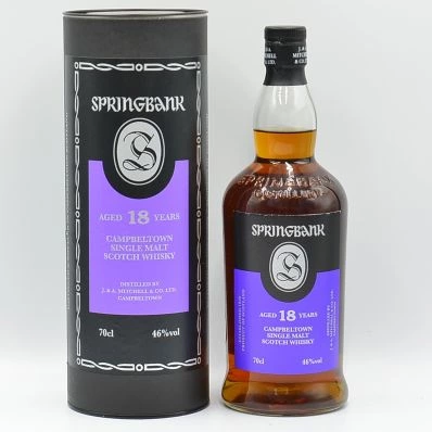 Springbank 18 Year Old Single Malt 2021 Release With Tube