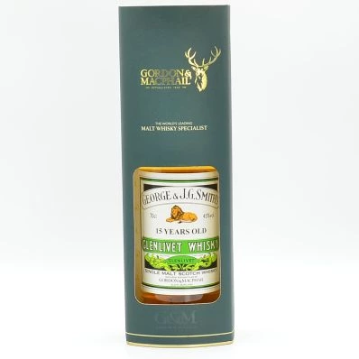 Glenlivet 15 Year Old Malt Whisky 1970s G&M Distillery Labels
