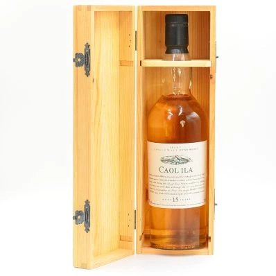 Caol Ila 15 Year Old Islay Whisky Flora & Fauna Wooden Box