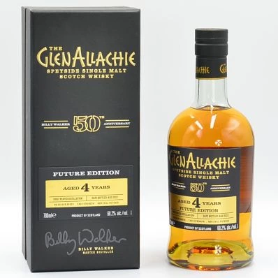 GlenAllachie 4 Year Old Malt Whisky Future Edition Billy Walker 50th Anniversary