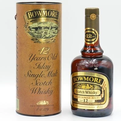 Bowmore 12 Year Old Islay Whisky Dumpy Style 1980s With Tube 75cl