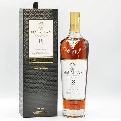Macallan 18 Year Old Single Malt Whisky Sherry Oak 2022