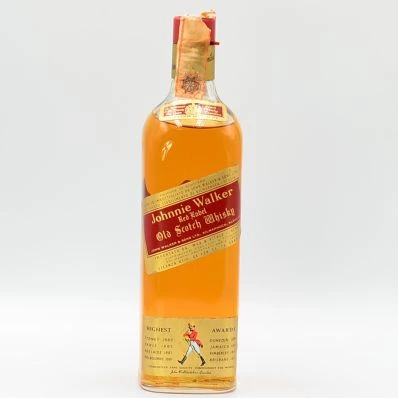 Johnnie Walker Scotch Whisky Red Label Wax & Vitale Italian Import 1970s 