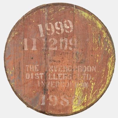 Invergordon Distillery 1980 - Wooden Barrel Cask End For Display Purposes