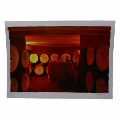 Glenlivet 1967 Whisky Cask Cellar Print Hand Signed by Ian Gray