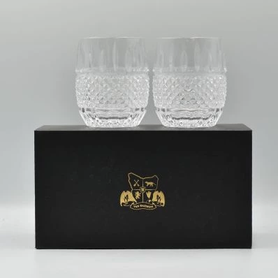 Van Daemon Crystal Cask Design Whisky Tumblers x 2