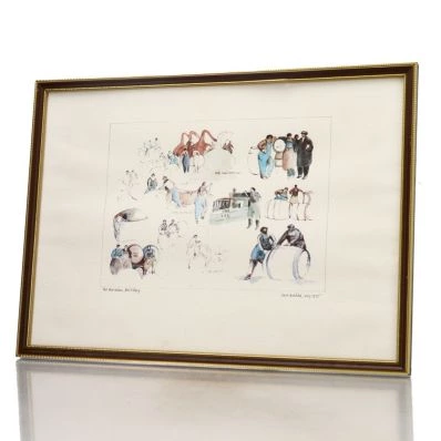 Macallan Sara Midda Framed Print Easter Elchies 1975 Watercolour 