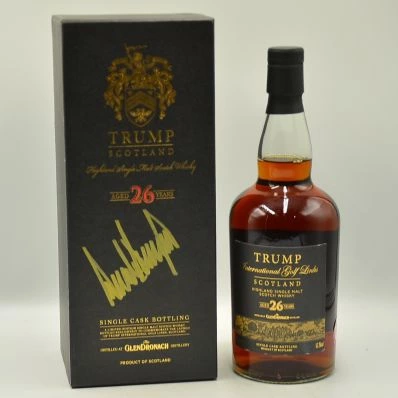 Glendronach 26 Year Old Single Malt Trump International Signed by Donald Trump
