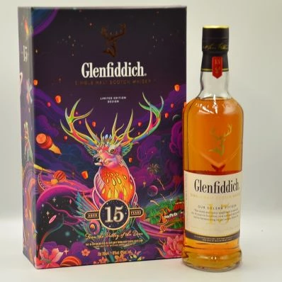 Glenfiddich 15 Year Old Malt Whisky Chinese New Year Gift Set 