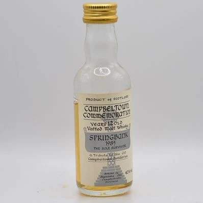 Springbank 12 Year Old Campbeltown Commemoration 1980s 5cl