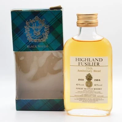 Gordon & Macpahail Highland Fusilier 25th Anniversary Blend 1980s 5cl