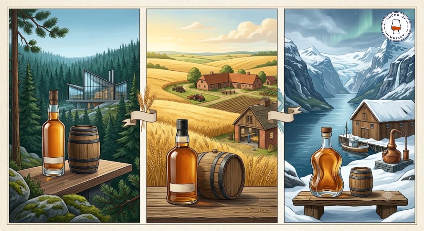 Comparison of Swedish, Danish and Norwegian whisky styles.